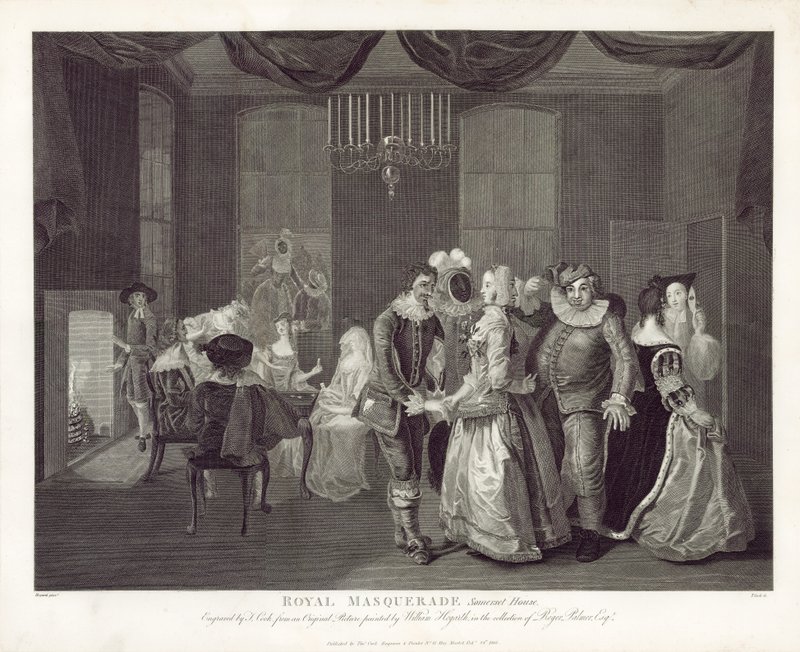 Královská maškaráda, Somerset House od William Hogarth