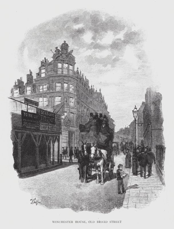 Winchester House, Old Broad Street (litho) od William Luker