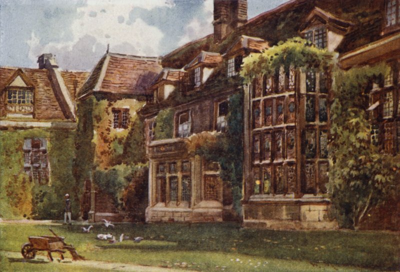Starý dvůr v Emmanuel College od William Matthison
