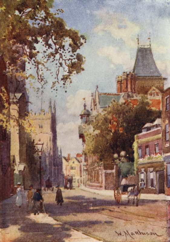 Ulice Trumpington Street od Peterhouse od William Matthison