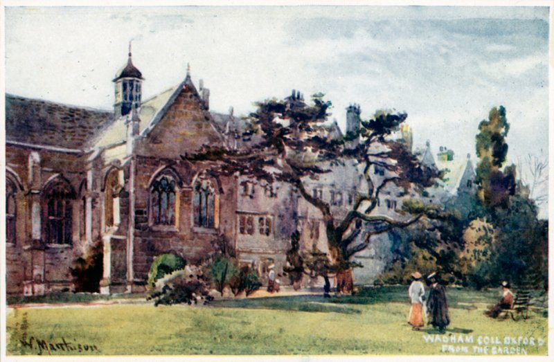 Wadham College ze zahrady od William Matthison