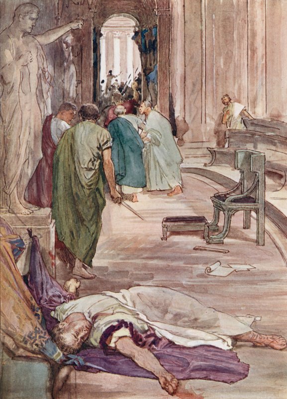 Vražda Caesara (barevné lito) od William Rainey