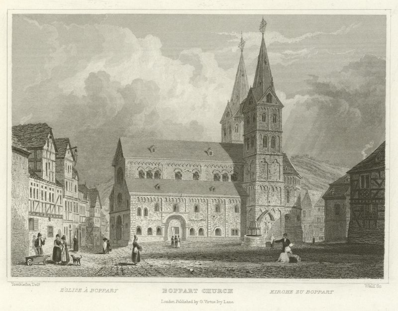 Kostel Boppart od William Tombleson