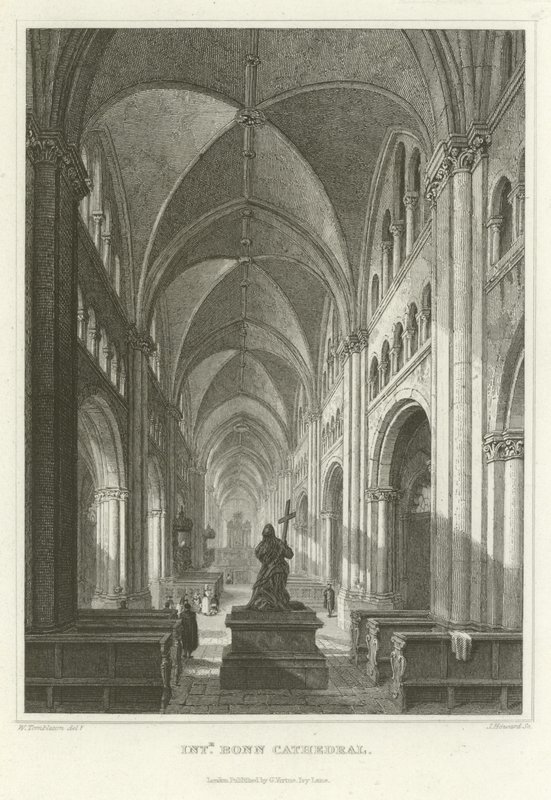 Interiér katedrály v Bonnu od William Tombleson
