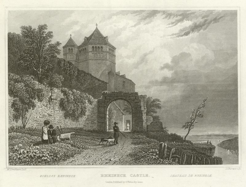 Hrad Rheineck od William Tombleson