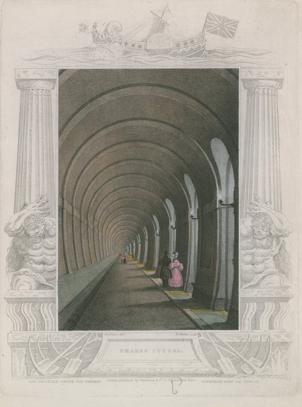 Temžský tunel od William Tombleson