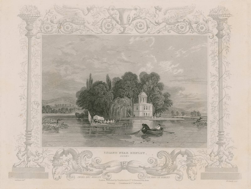 Pohled poblíž Henley od William Tombleson