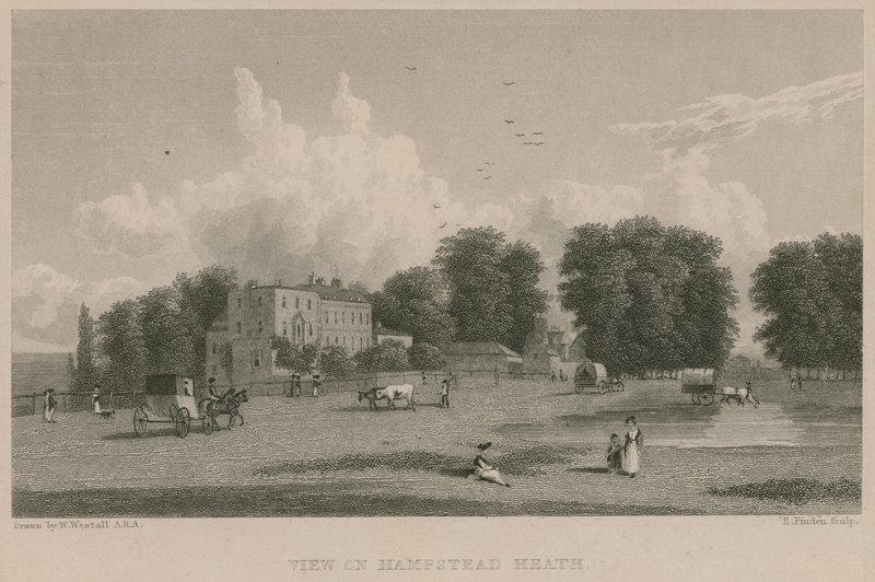 Pohled na Hampstead Heath od William Westall