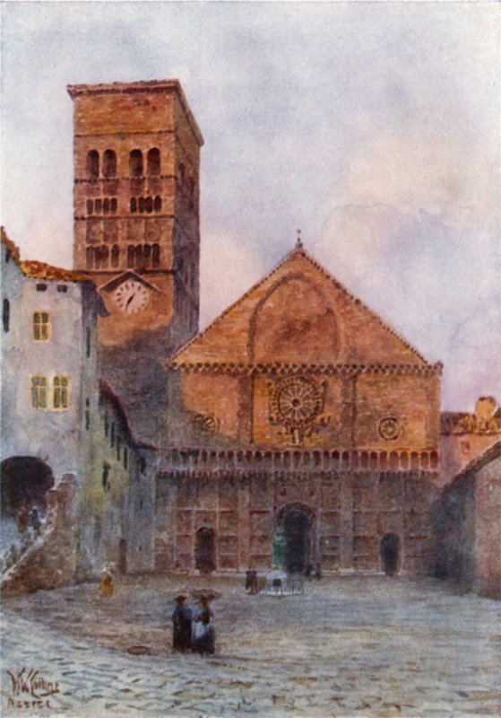 Assisi. Katedrála (barva lito) od William Wiehe Collins