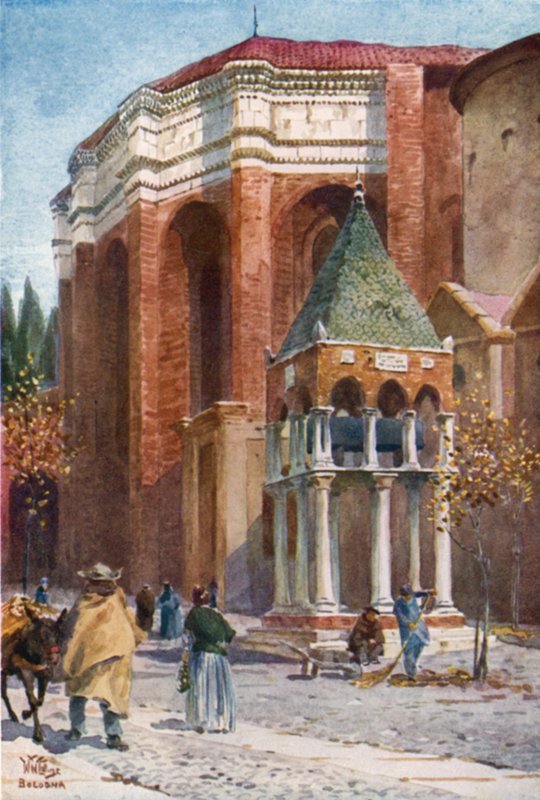 Bologna. S. Domenicol (barva lito) od William Wiehe Collins