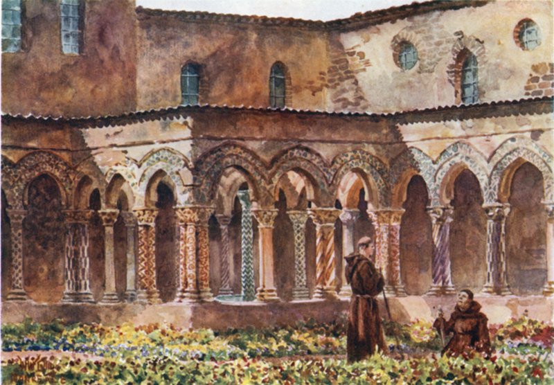 Monreale. Kláštery (barevné lito) od William Wiehe Collins