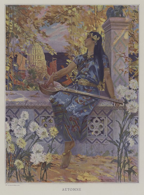 Automne (podzim) (barevné lito) od William de Leftwich (after) Dodge