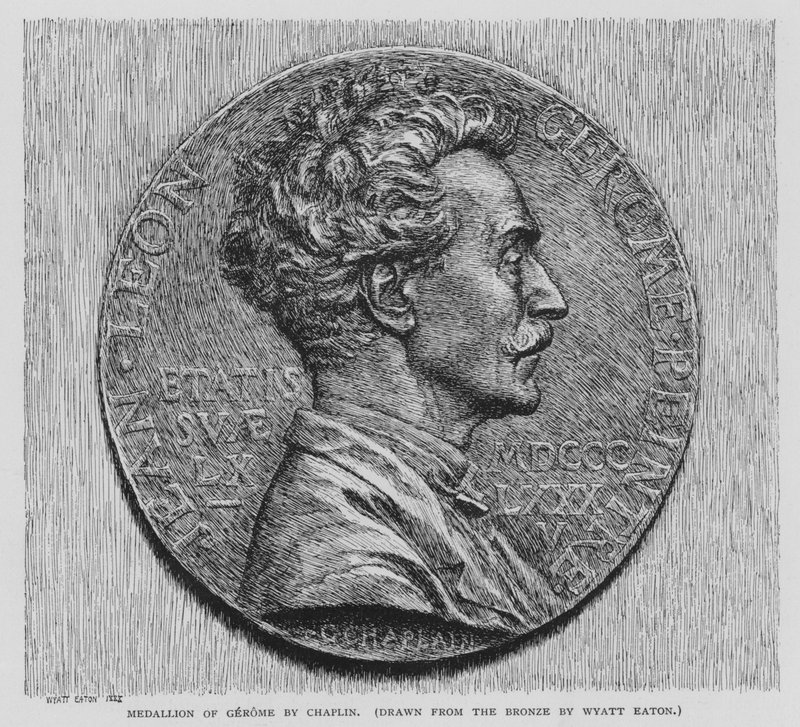 Medailon Gerome od Chaplina (litho) od Wyatt Eaton
