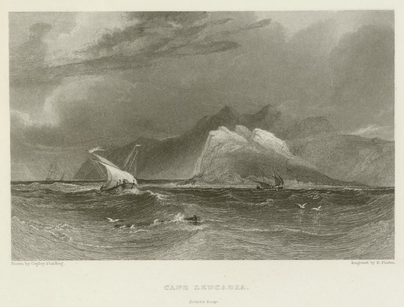 Cape Leucadia, Lovers Leap od after A.V. Copley Fielding