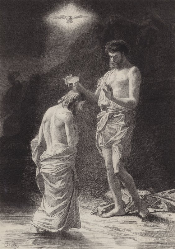 Křest Kristův od after Albert Robida
