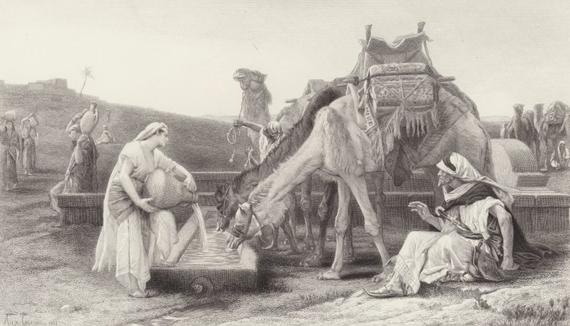 Rebeka a Eliezer od after Alexandre Cabanel