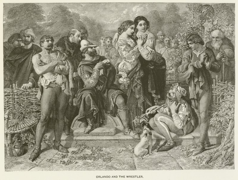 Orlando a zápasník od after Daniel Maclise