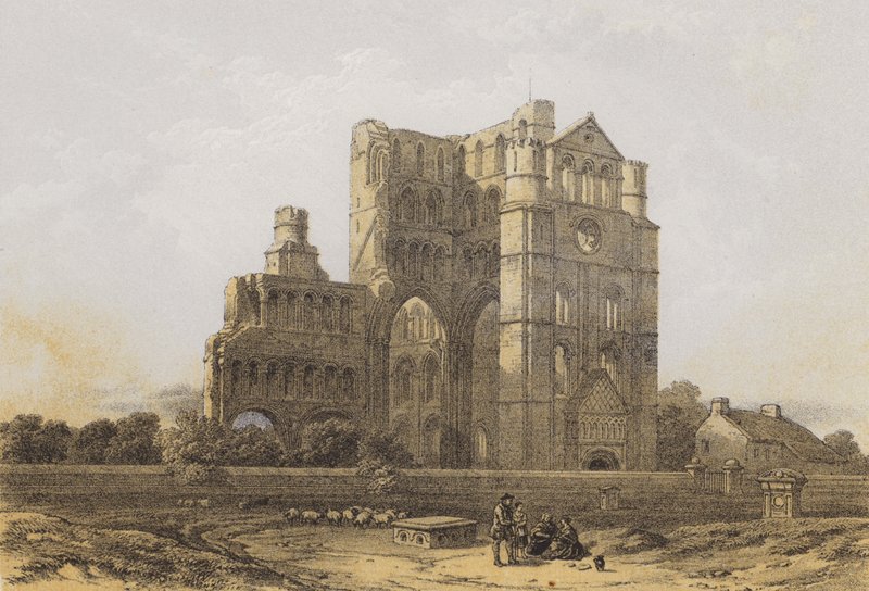 Kelso Abbey (chromolitho) od after David Roberts