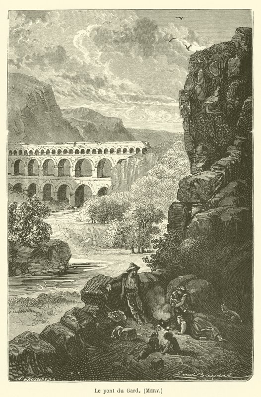 Pont du Gard, Mery od after Emile Antoine Bayard