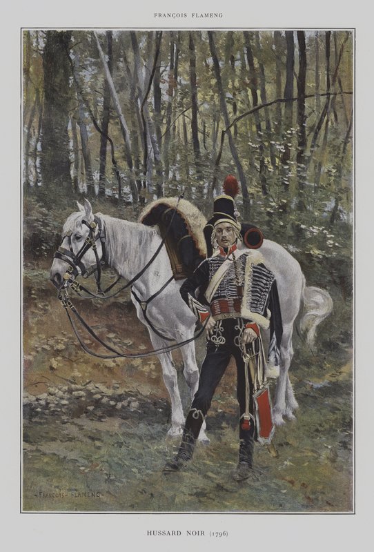 Hussard Noir (1796) od after Francois Flameng