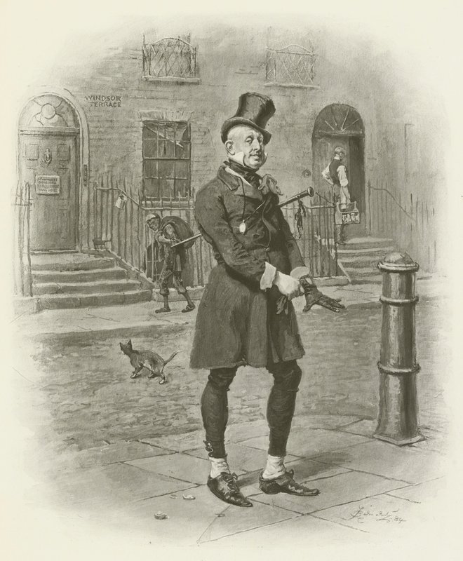 Pan Micawber od after Frederick Barnard