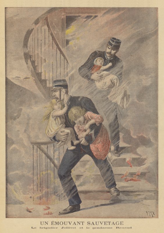 Dojemná záchrana od after Henri Meyer