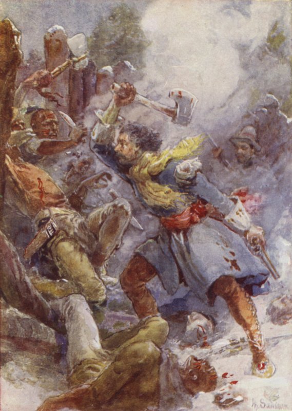 Obrana Dlouhé Sault od after Henry Sandham