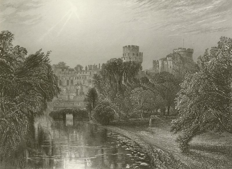 Hrad Warwick, před požárem od Henry after Warren