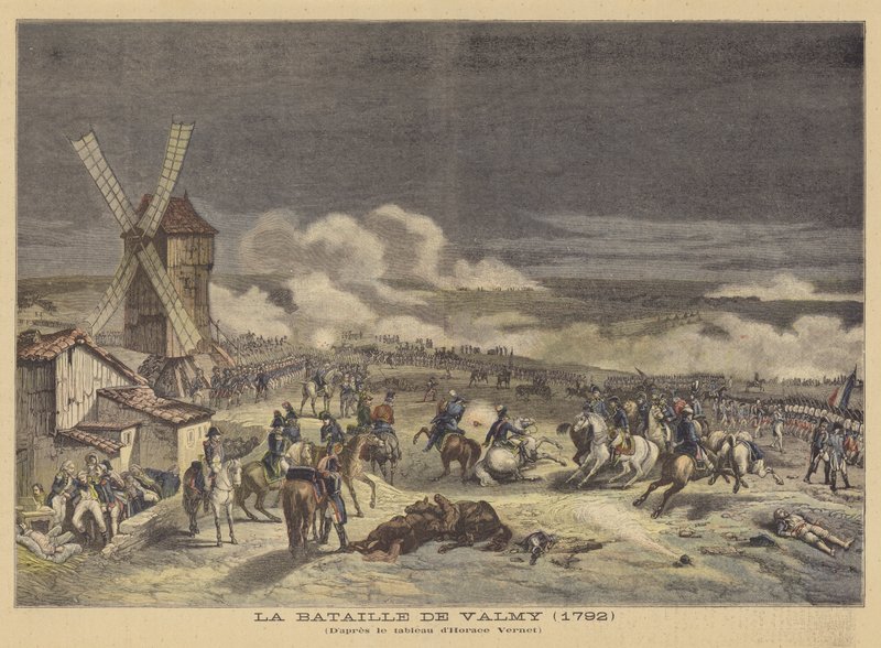 Bitva u Valmy (1792) od after Horace Vernet