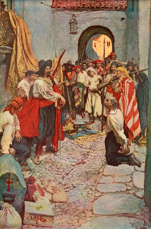Vymáhání úcty od občanů od after Howard Pyle