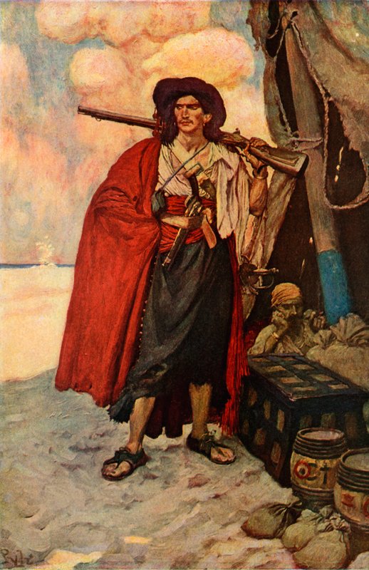 Buccaneer byl malebný chlapík od after Howard Pyle