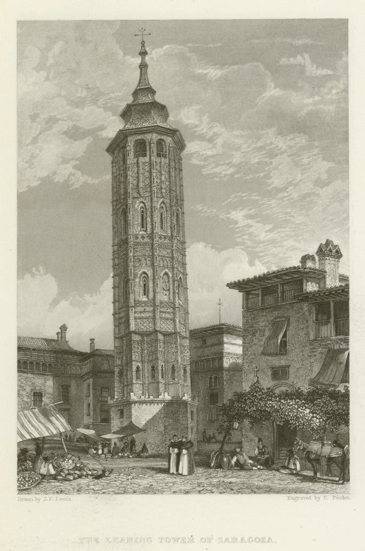 Šikmá věž v Zaragoze od after John Frederick Lewis