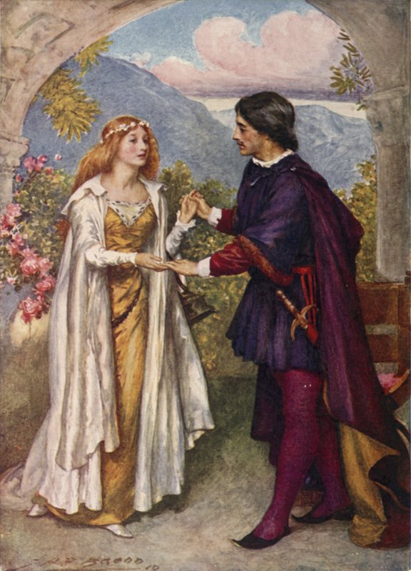 Hamlet a Ofélie od after John Henry Frederick Bacon