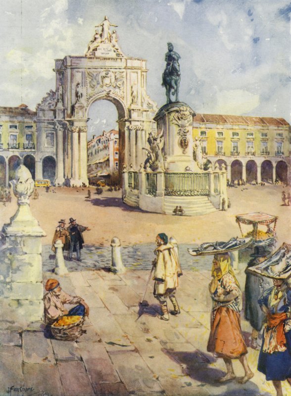 Praca do Commercio, Lisabon od Joseph (after) Finnemore