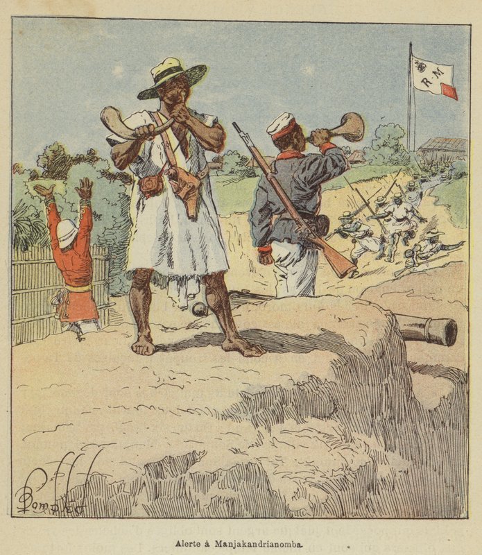 Upozornění v Manjakandrianomba od after Louis Charles Bombled