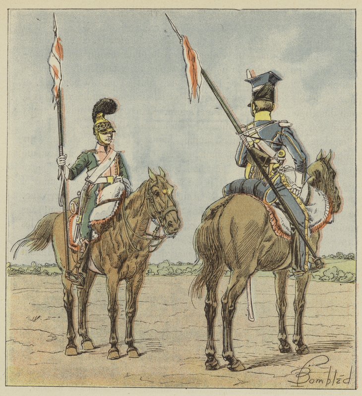 Chevau-zapalovače, francouzské kopiníky, Poláci od after Louis Charles Bombled