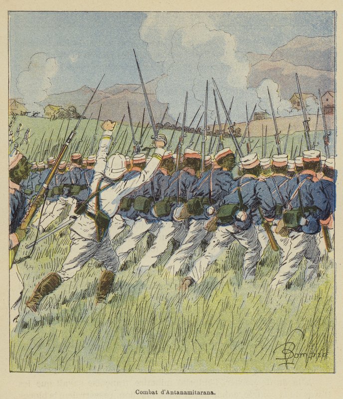 Boj s dAntanamitarana od after Louis Charles Bombled