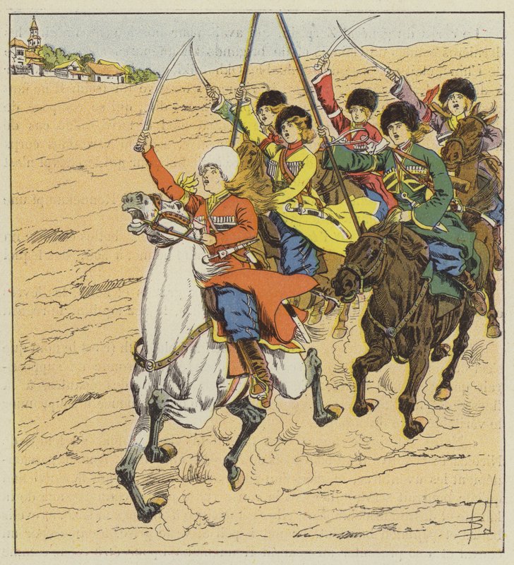 Kozácké dobrovolnice od after Louis Charles Bombled