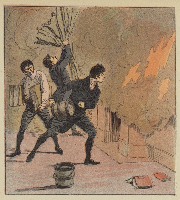 Požáry v Longwoodu od after Louis Charles Bombled