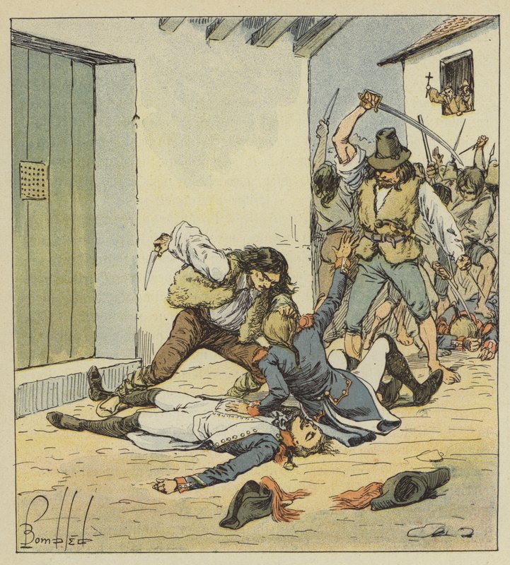 Masakr Francouzů ve Veroně od after Louis Charles Bombled