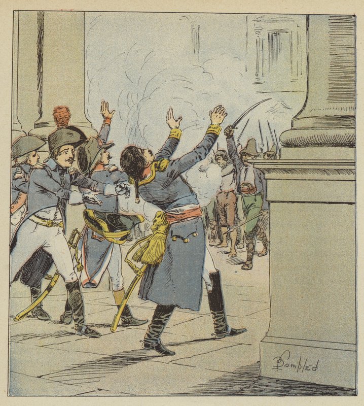 Dufotova smrt od after Louis Charles Bombled