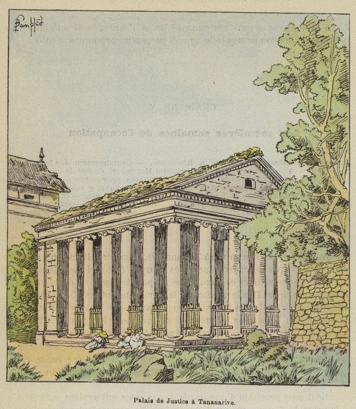 Justiční palác v Antananarivo od after Louis Charles Bombled