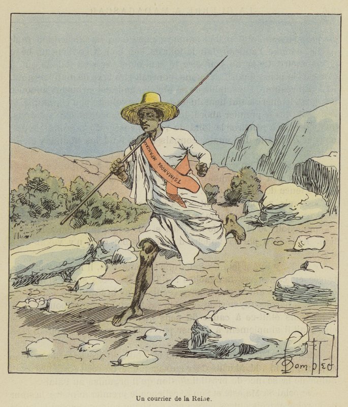 Kurýr od královny od after Louis Charles Bombled