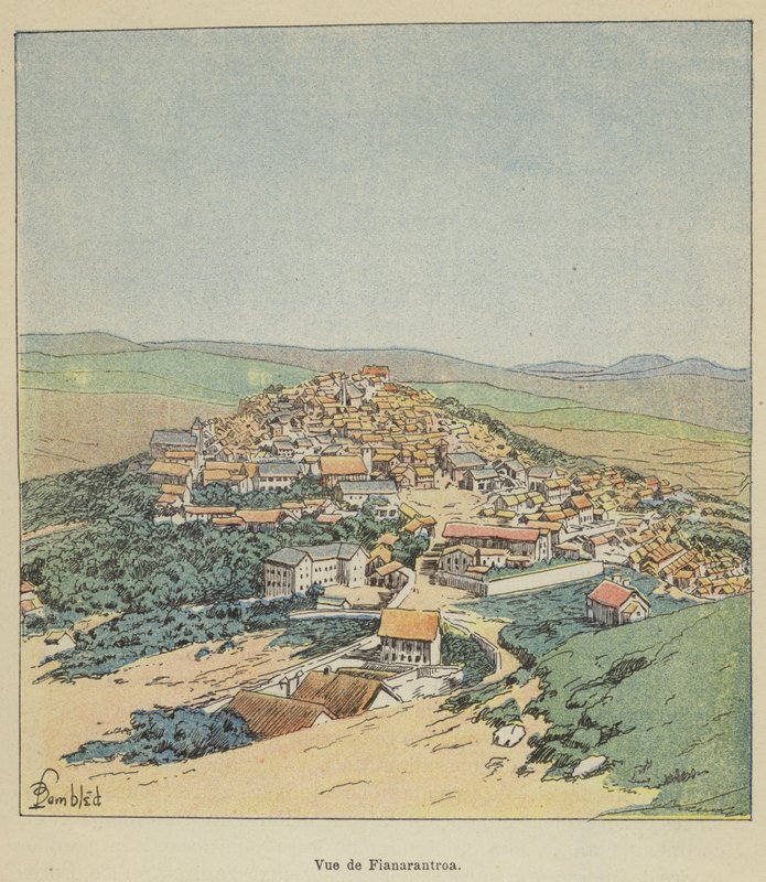 Vue de Fianarantroa od after Louis Charles Bombled