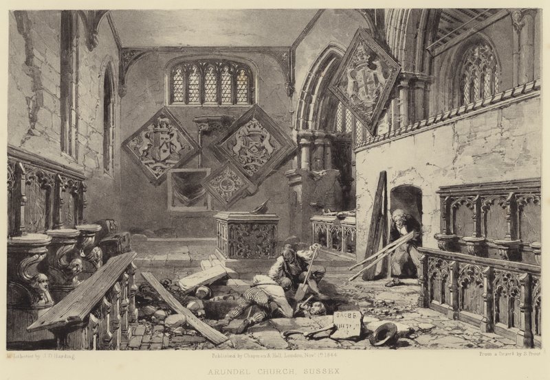 Arundel Church, Sussex od Samuel (after) Prout