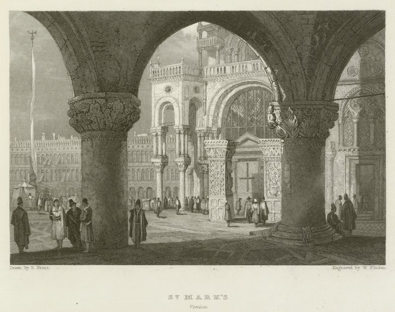 St Marks, Benátky od Samuel (after) Prout