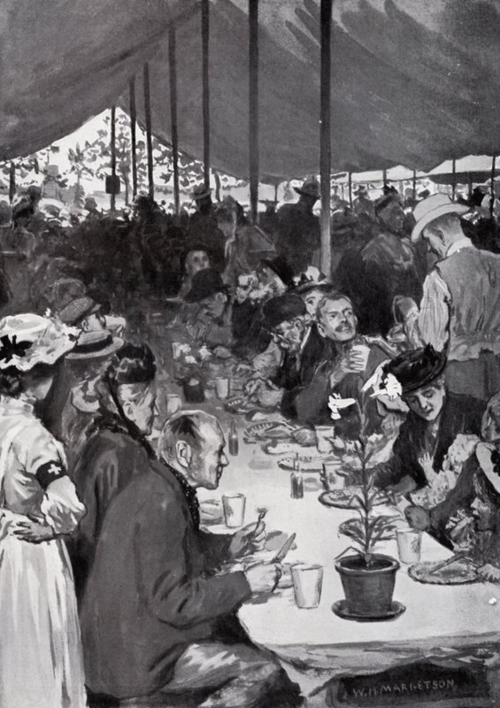 Královská večeře ve Fulhamu od after William Henry Margetson